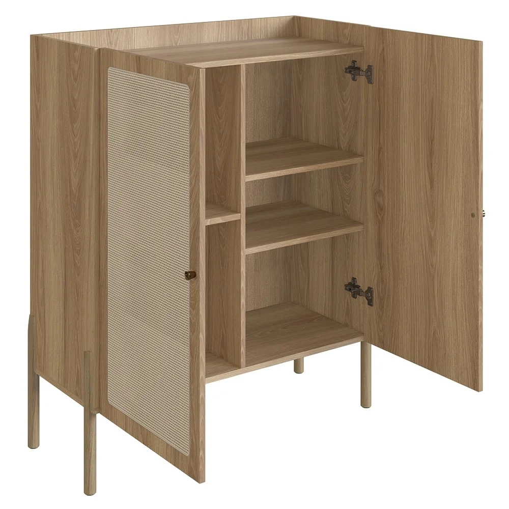 Armário Aparador Bar 2 Portas Pés Madeira Arlo A10 Hanover - Mpozenato