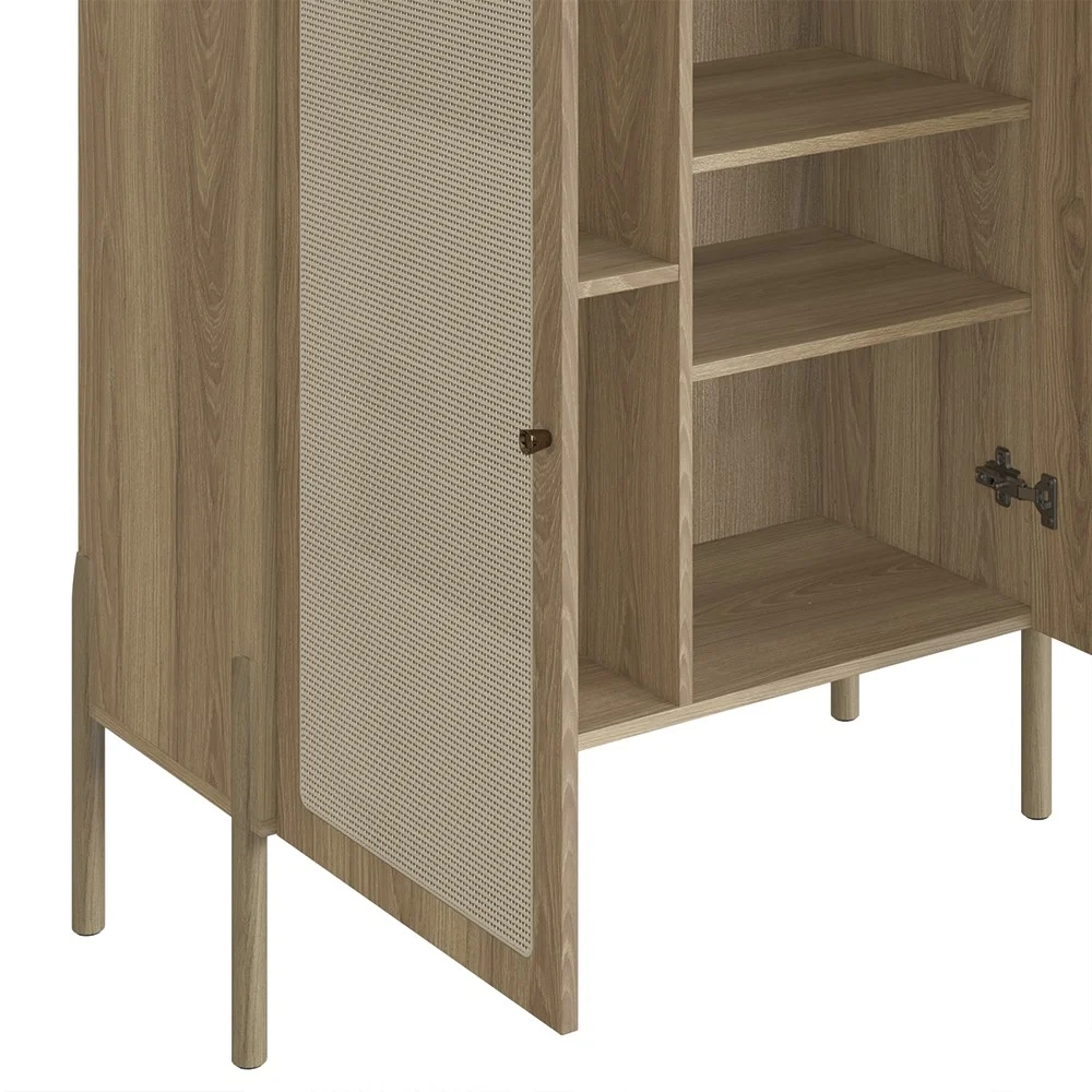 Armário Aparador Bar 2 Portas Pés Madeira Arlo A10 Hanover - Mpozenato