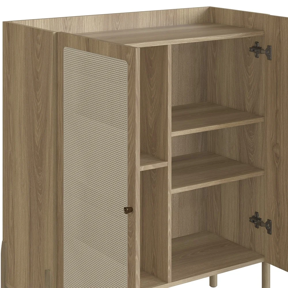 Armário Aparador Bar 2 Portas Pés Madeira Arlo A10 Hanover - Mpozenato