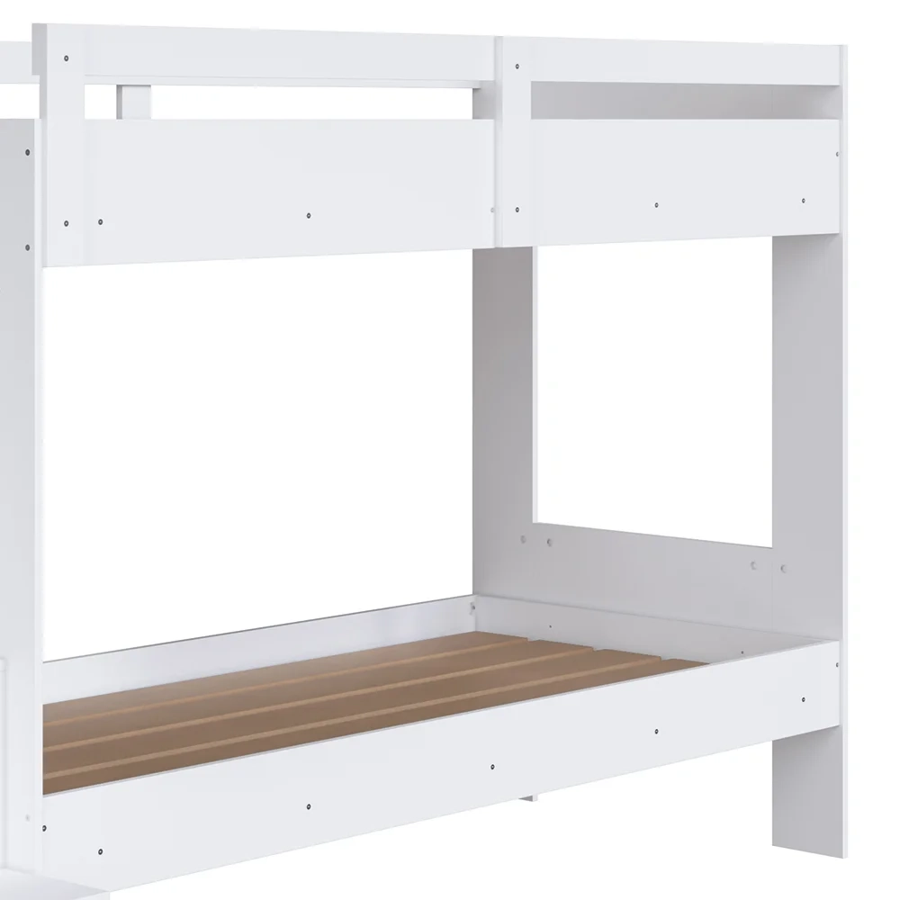 Beliche Infantil Com Escada Nichos e Gavetas Infix C06 Branco - Mpozenato