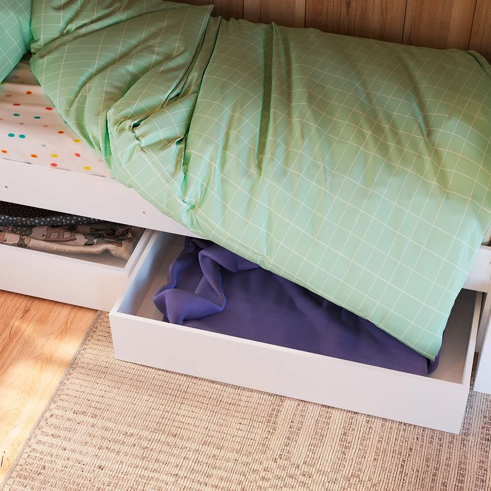 Beliche Infantil Com Escada e 4 Gavetas Infix C06 Branco - Mpozenato