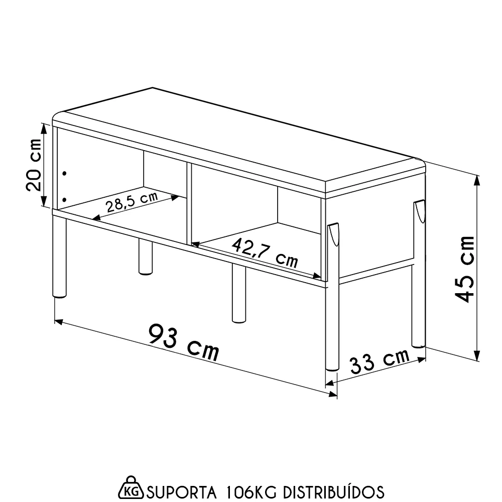 Banco Sapateira Estofada Para Quarto Pés Madeira Arlo A10 Nero/Preto - Mpozenato