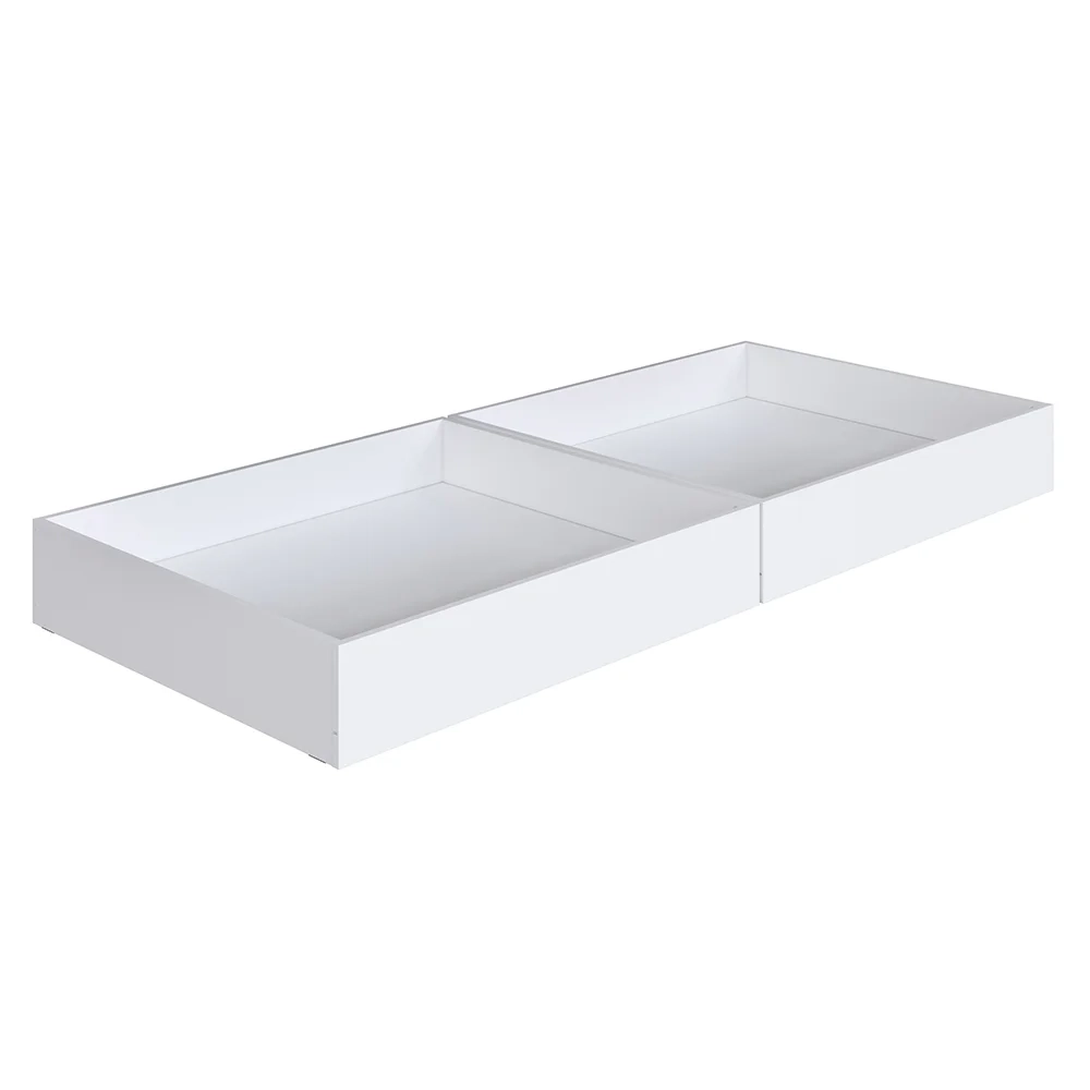 Cama Infantil Casinha Com 2 Gavetas Infix C06 Branco/Rosa - Mpozenato