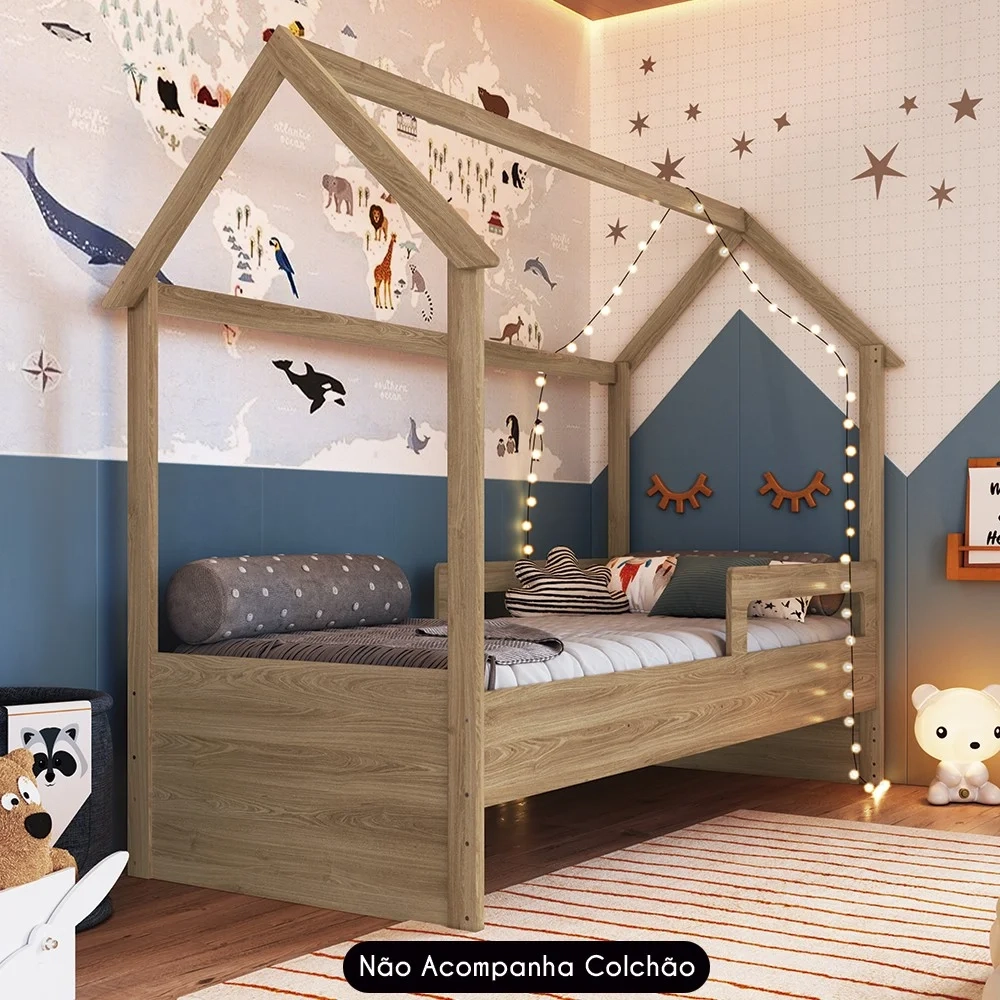 Cama Infantil Montessoriana Casinha Infix C06 Aveiro - Mpozenato