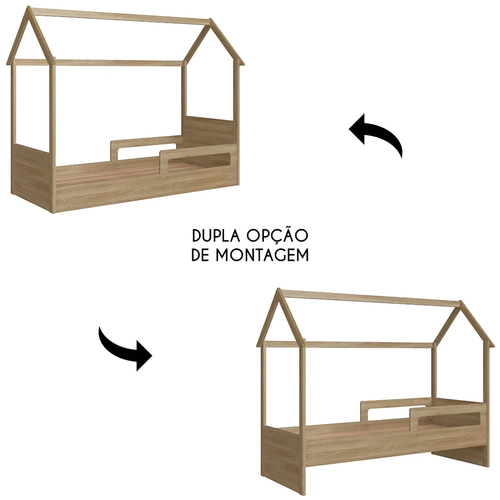 Cama Infantil Montessoriana Casinha Infix C06 Aveiro - Mpozenato