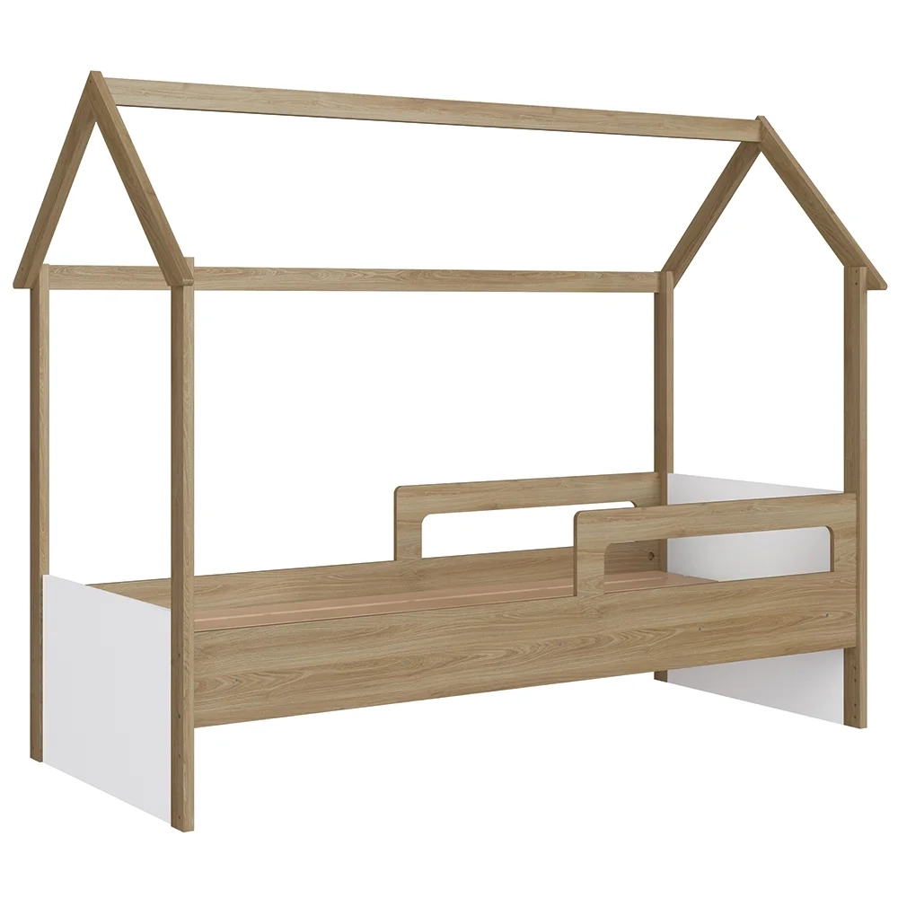 Cama Infantil Montessoriana Casinha Infix C06 Aveiro/Branco - Mpozenato
