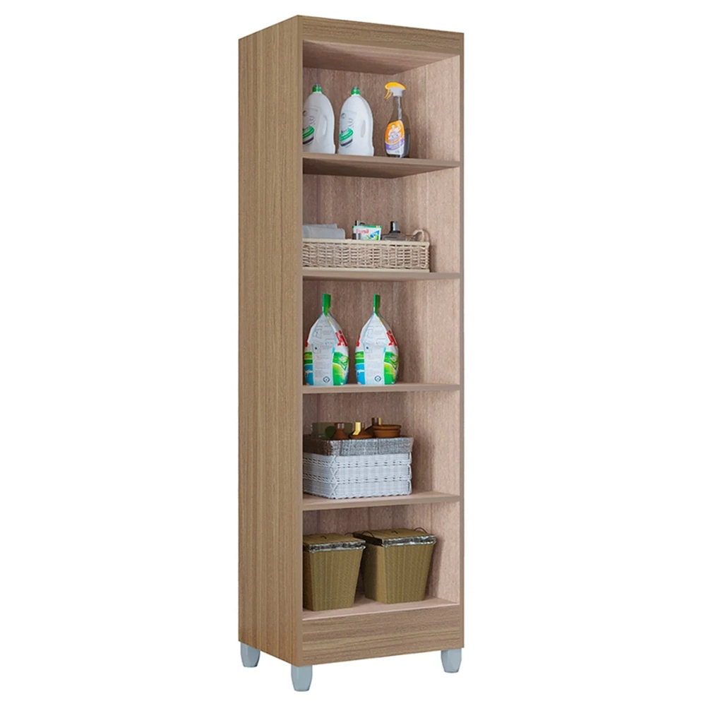 Armário Multiuso 52cm 2 Portas Muniz Z46 Castanho/Off White - Mpozenato