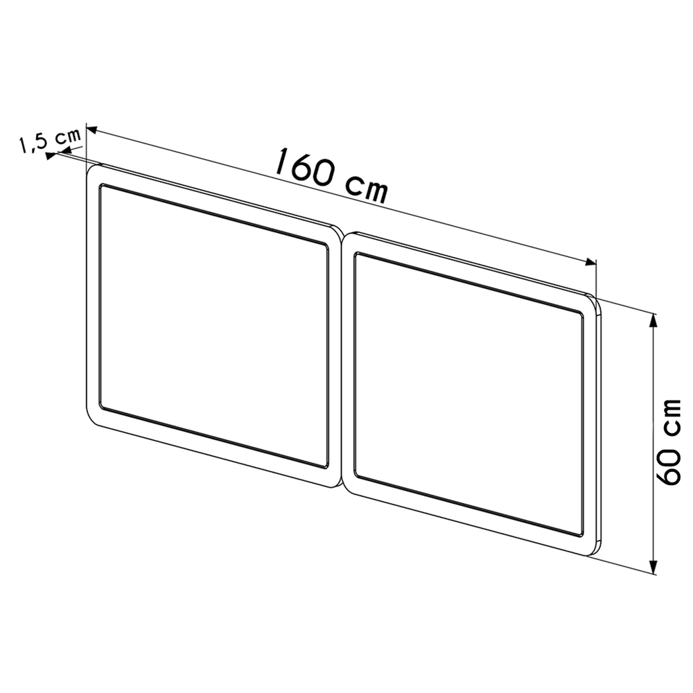 Cabeceira Cama Casal e Queen Arlo A10 Palinha Nero - Mpozenato