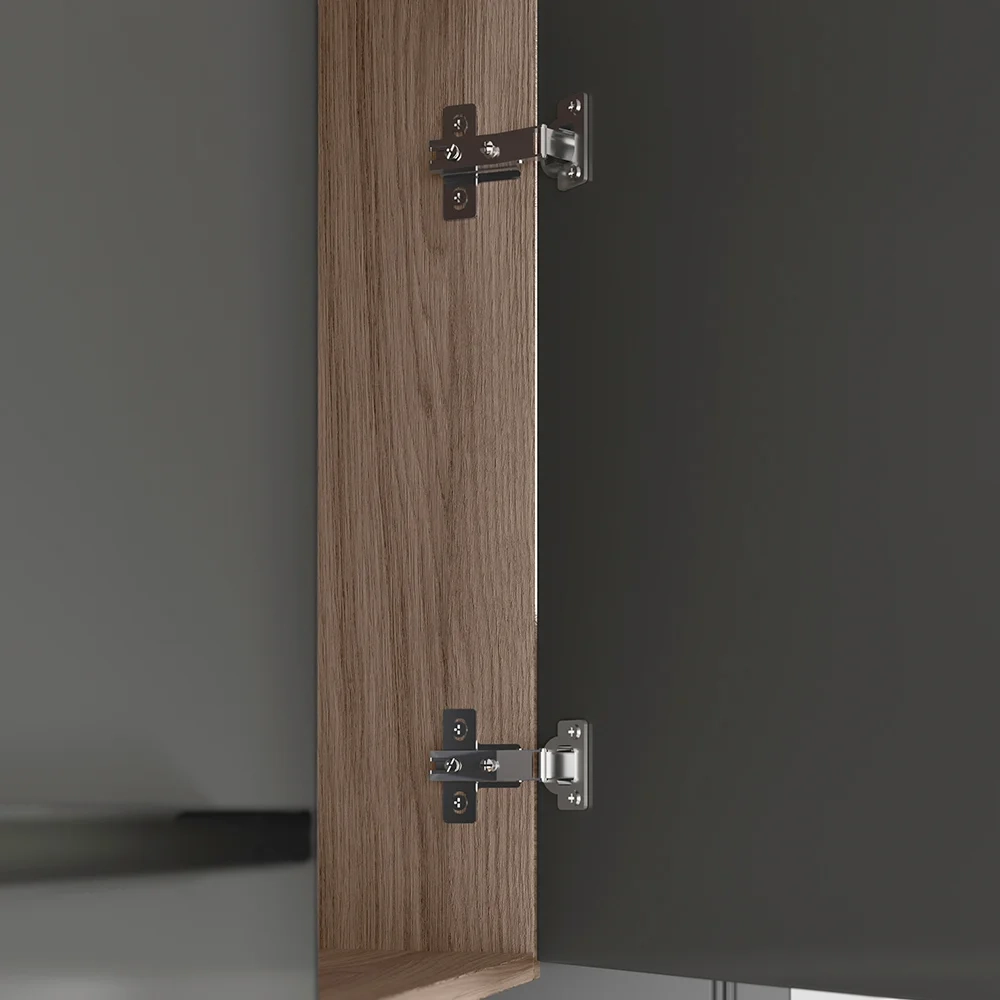 Armário de Cozinha Compacta Suspensa Jully N03 Carvalho/Grafite - Mpozenato