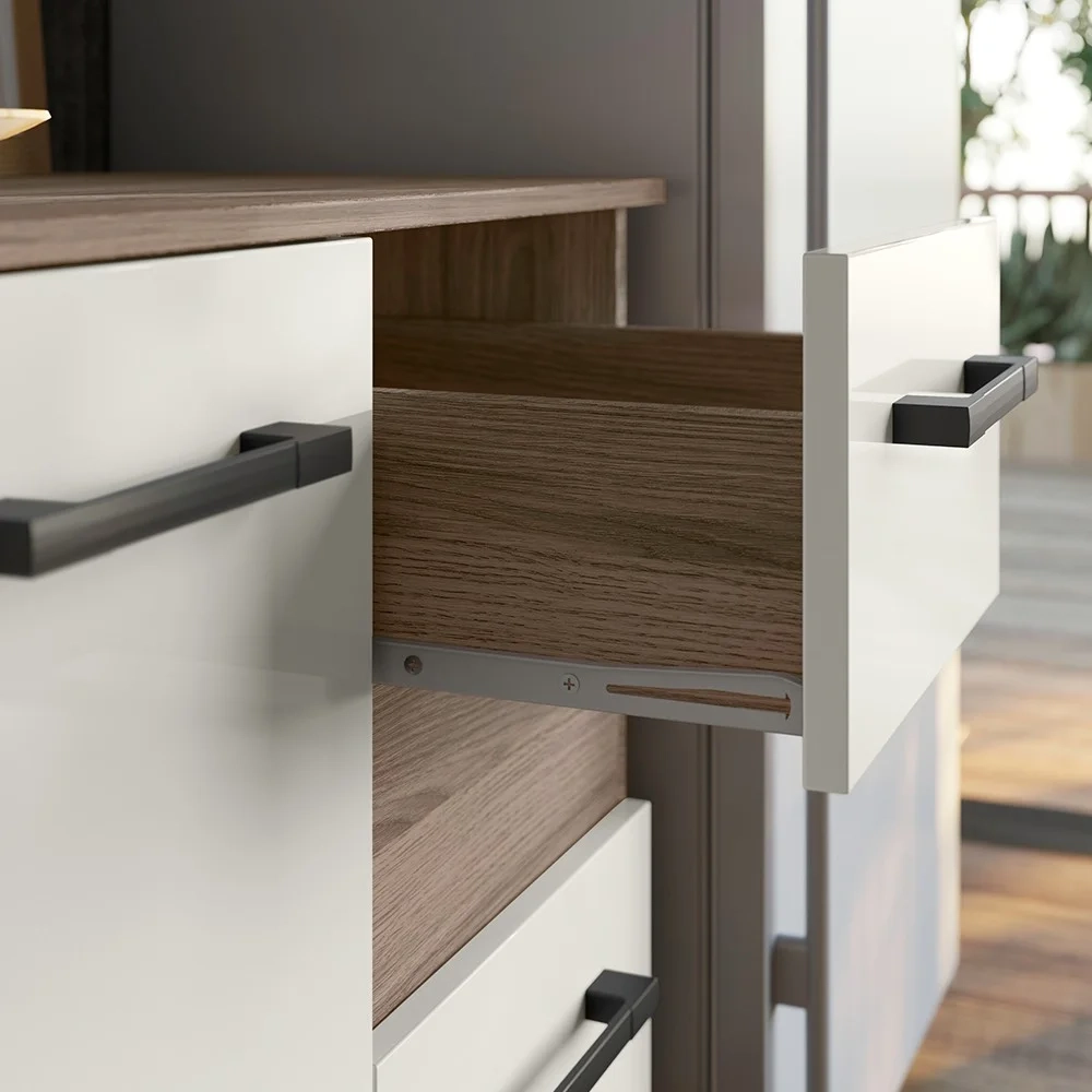 Armário de Cozinha Compacta Suspensa Jully N03 Carvalho/Off White - Mpozenato