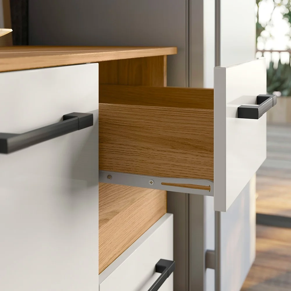 Armário de Cozinha Compacta Suspensa Jully N03 Freijó/Off White - Mpozenato