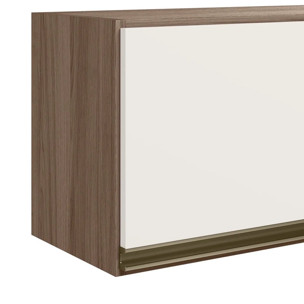 Armário de Cozinha Basculante 80cm Maly N03 Carvalho/Off White - Mpozenato