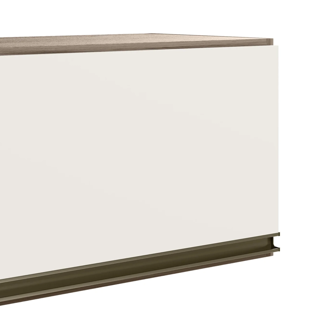 Armário de Cozinha Basculante 80cm Maly N03 Carvalho/Off White - Mpozenato