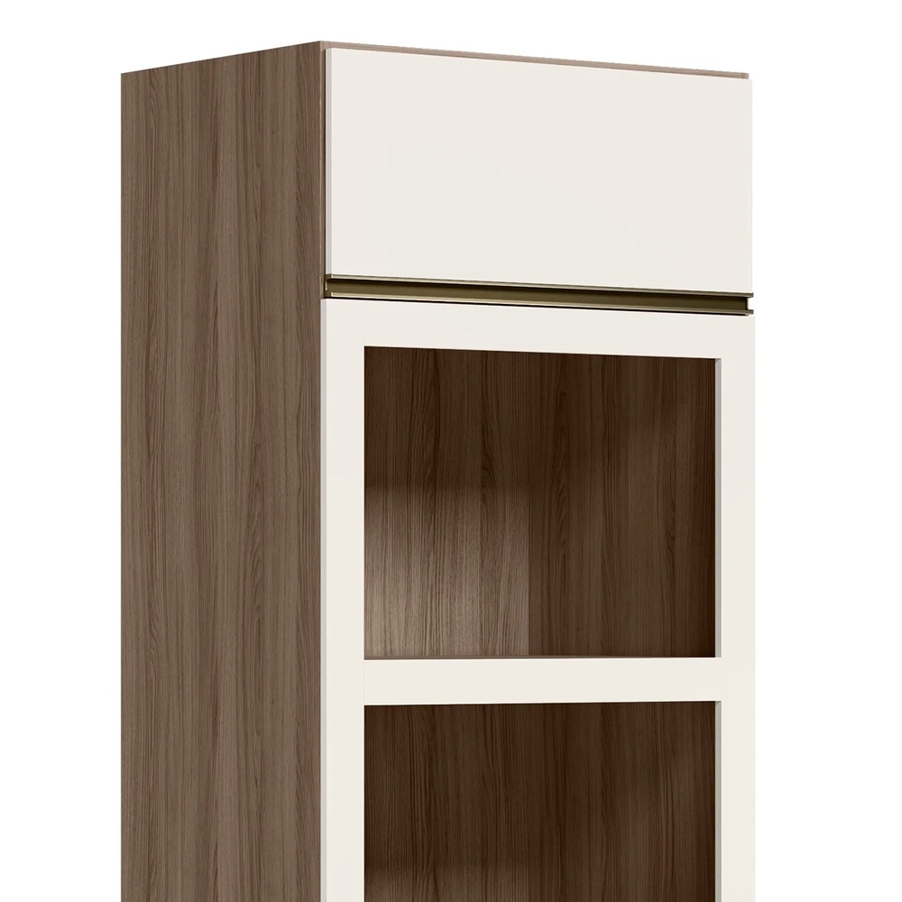 Paneleiro Torre Quente Duplo Maly N03 Carvalho/Off White - Mpozenato