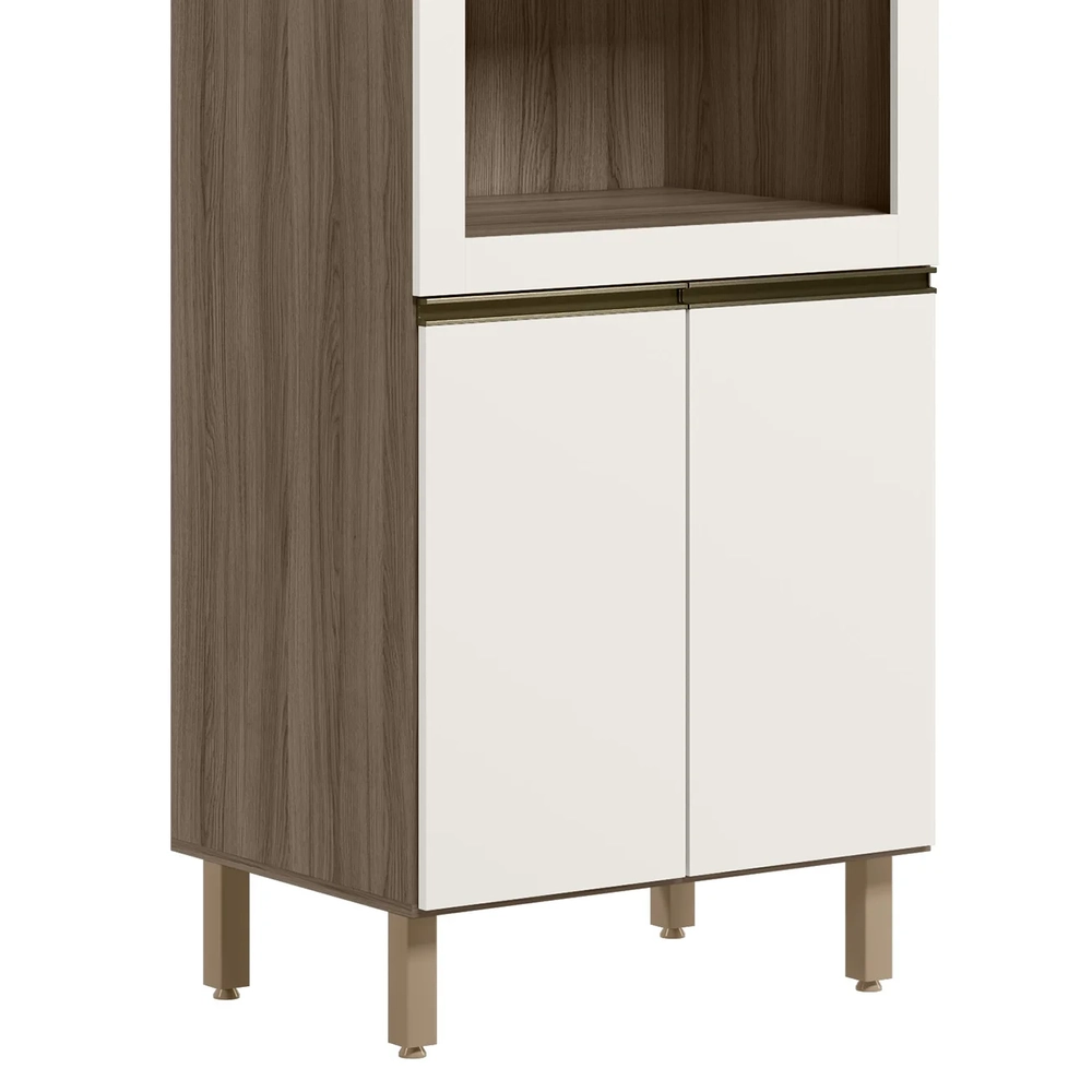 Paneleiro Torre Quente Duplo Maly N03 Carvalho/Off White - Mpozenato