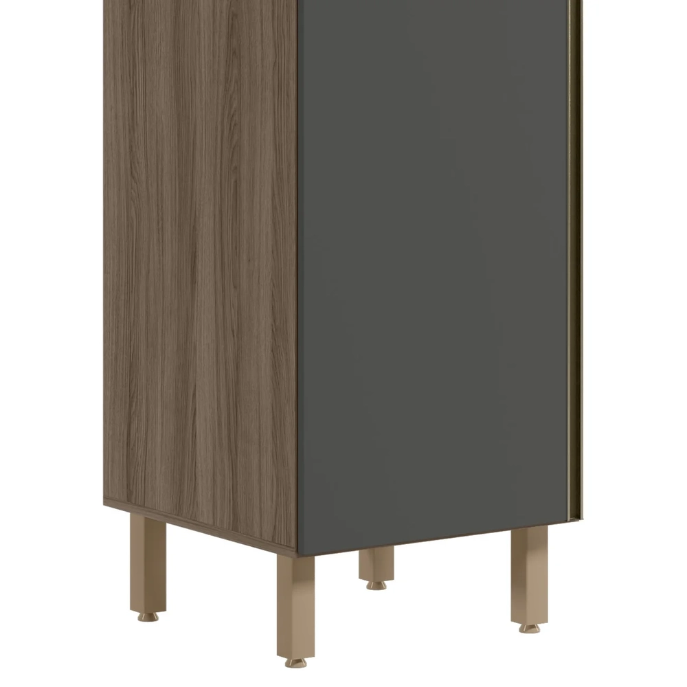 Paneleiro de Cozinha 1 Porta Maly N03 Carvalho/Grafite - Mpozenato