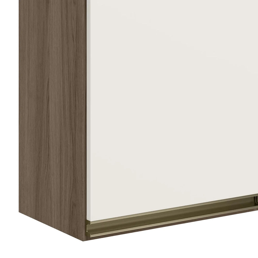 Armário de Cozinha Aéreo 80cm Maly N03 Carvalho/Off White - Mpozenato