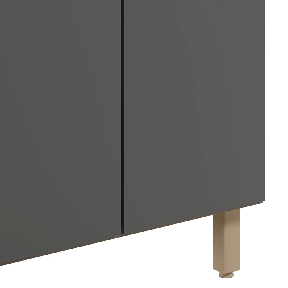 Balcão para Cooktop Com Tampo 80cm Maly N03 Carvalho/Grafite - Mpozenato