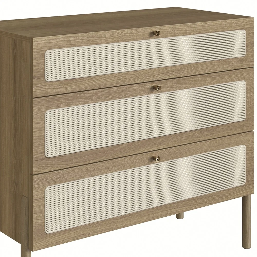 Cômoda Para Quarto 3 Gavetas Pés Madeira Arlo A10 Hanover - Mpozenato