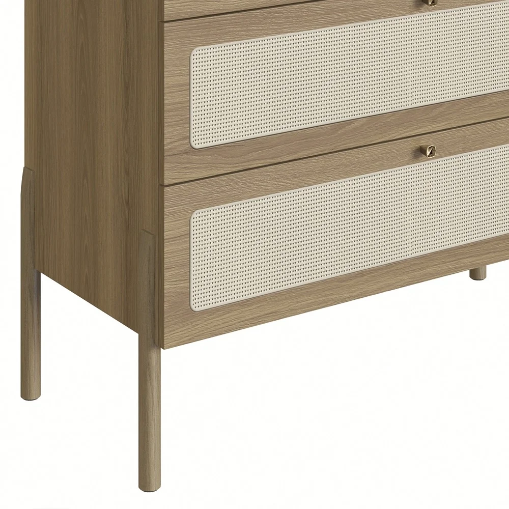 Cômoda Para Quarto 3 Gavetas Pés Madeira Arlo A10 Hanover - Mpozenato