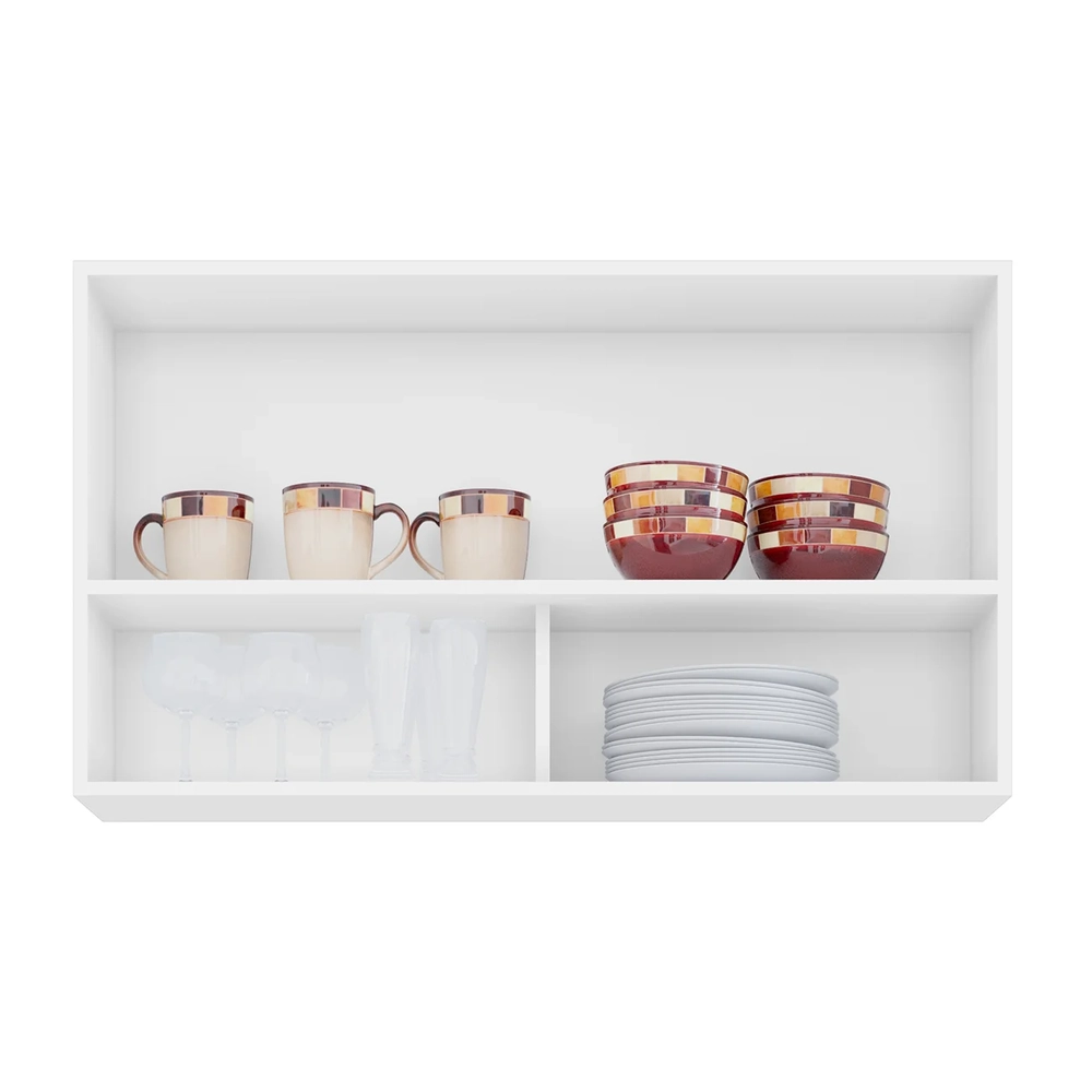 Armário de Cozinha Aéreo 100cm Basculante Mia Z34 Branco  - Mpozenato