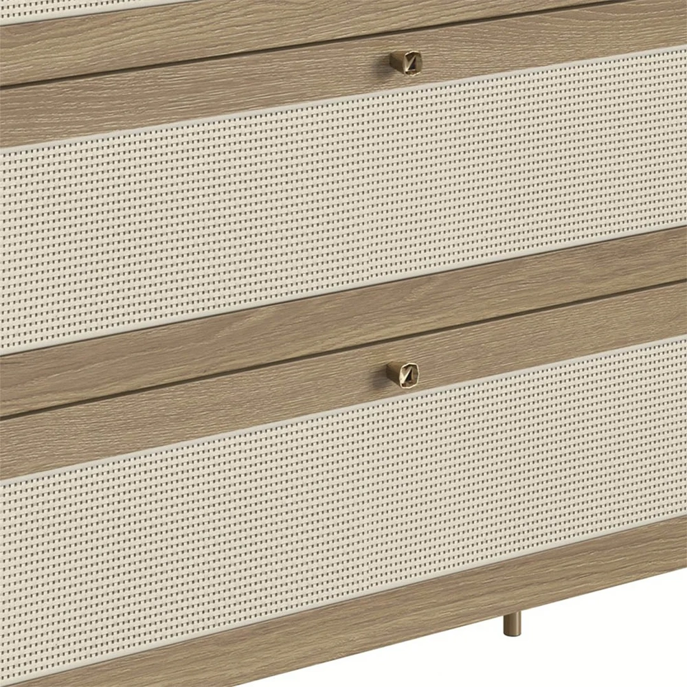 Cômoda Para Quarto 3 Gavetas Pé Metal Arlo A10 Hanover Dourado - Mpozenato