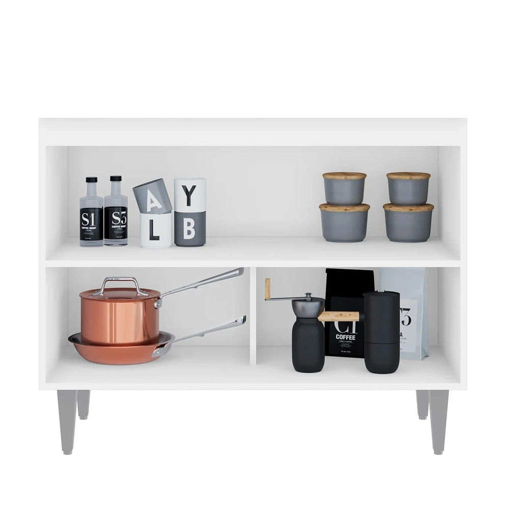 Balcão de Cozinha Para Pia 100cm Sem Tampo Julia Z34 Branco - Mpozenato