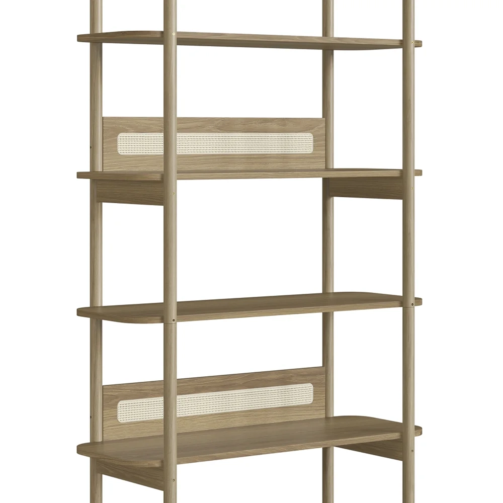 Mesa Escrivaninha e Estante Pés Madeira Arlo A10 Hanover - Mpozenato