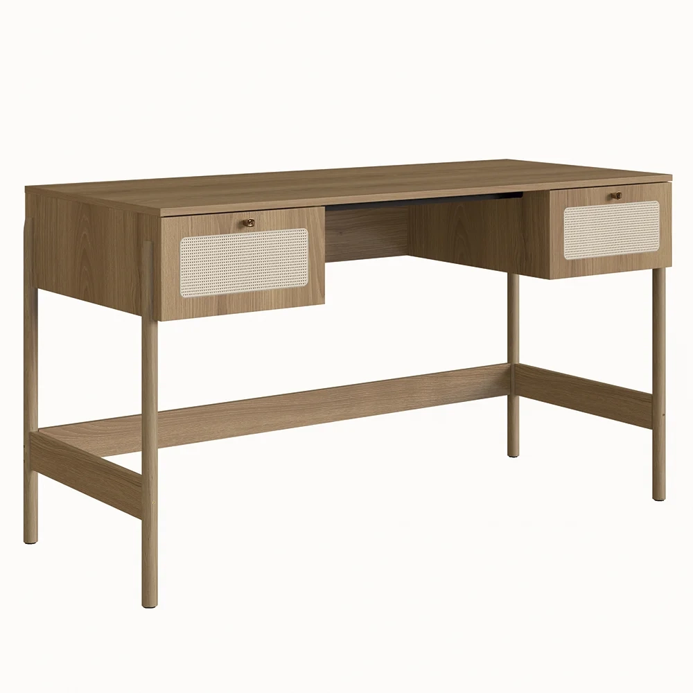 Mesa Escrivaninha e Estante Pés Madeira Arlo A10 Hanover - Mpozenato