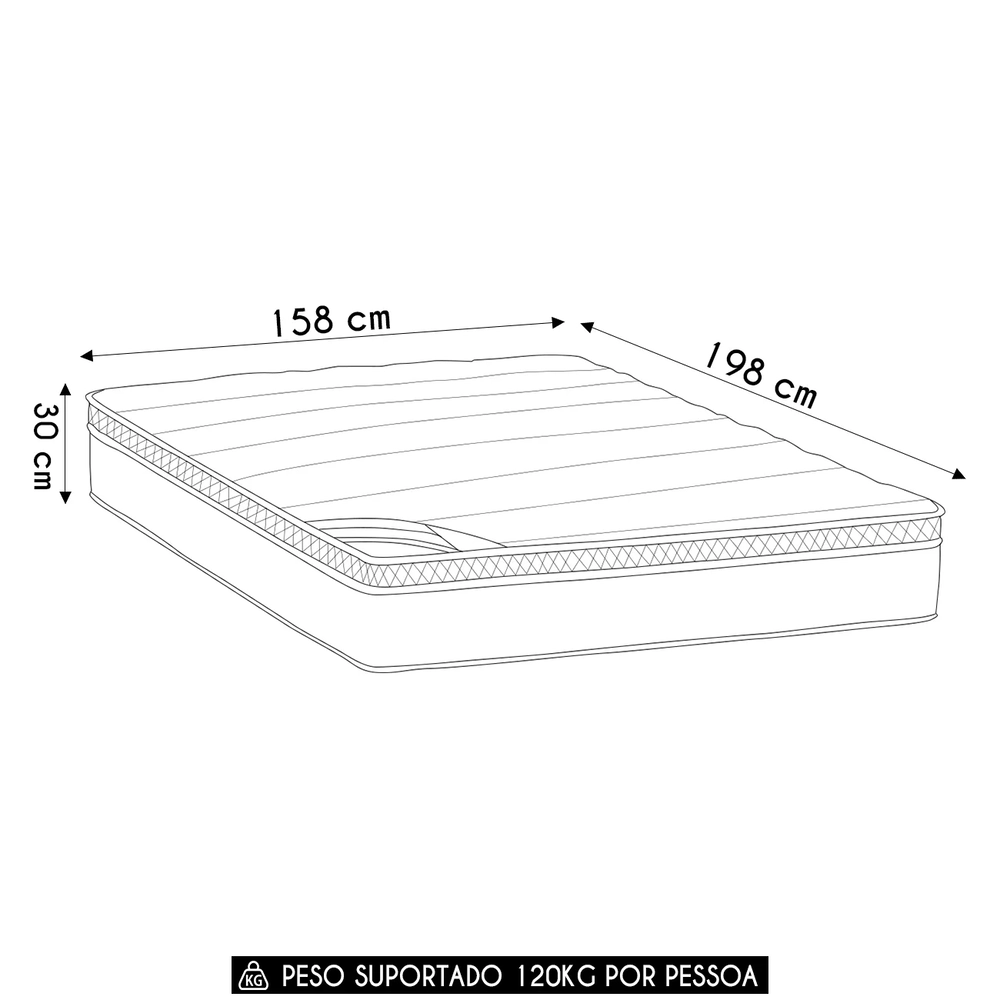 Colchão Queen One Face Revolution Pocket 158X198x30cm - Castor