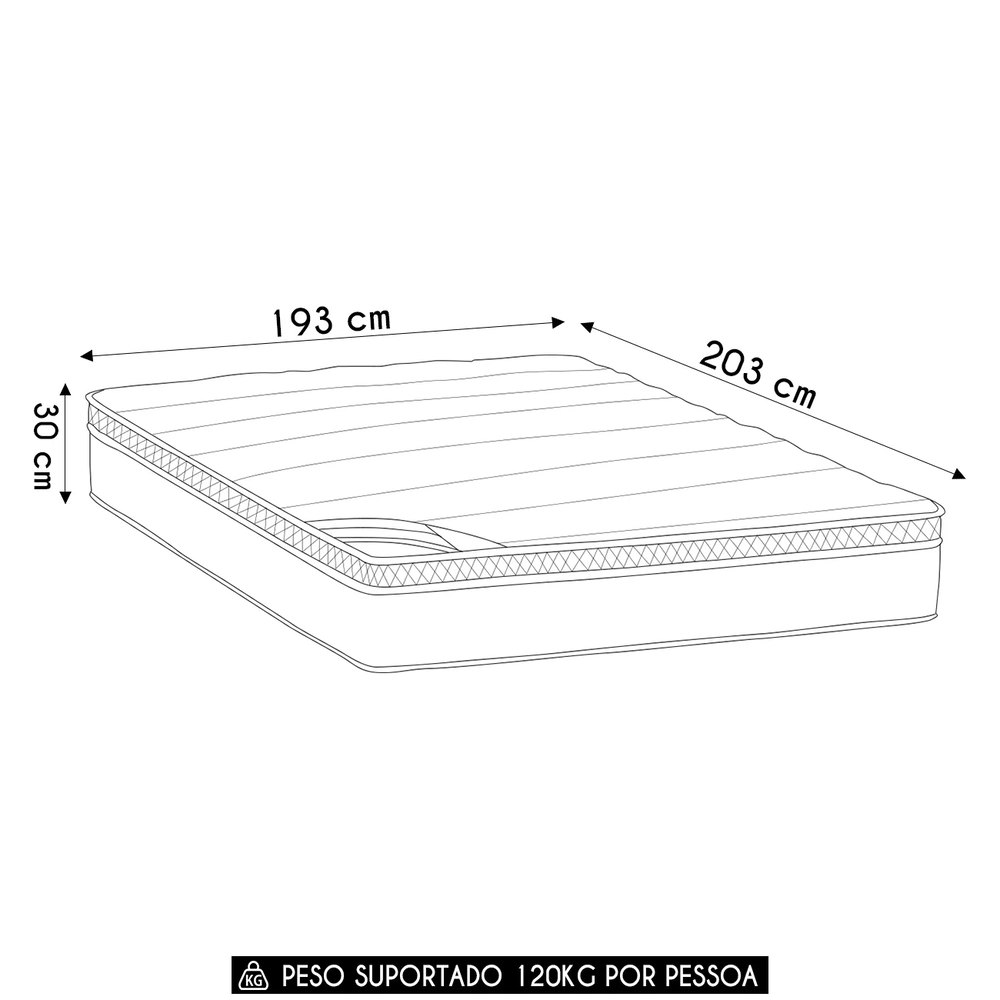 Colchão King One Face Revolution Pocket 193X203x30cm - Castor