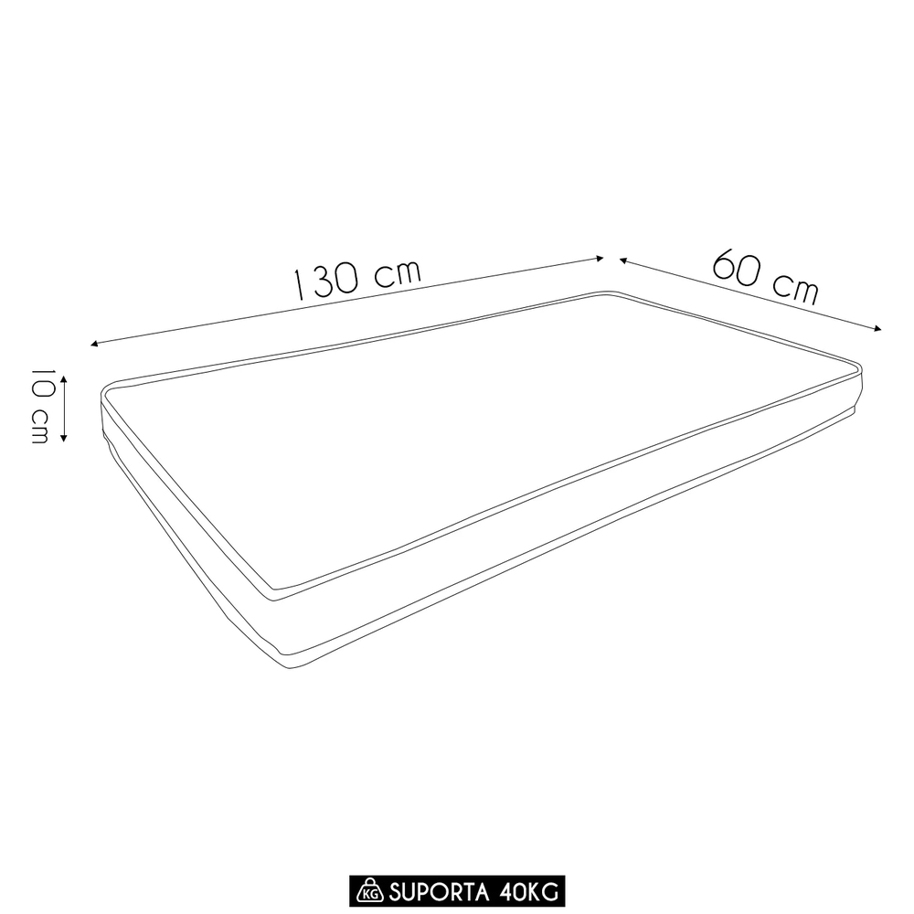 Colchão Para Berço Baby Physical Espuma D18 60x130x10cm      - Ortobom