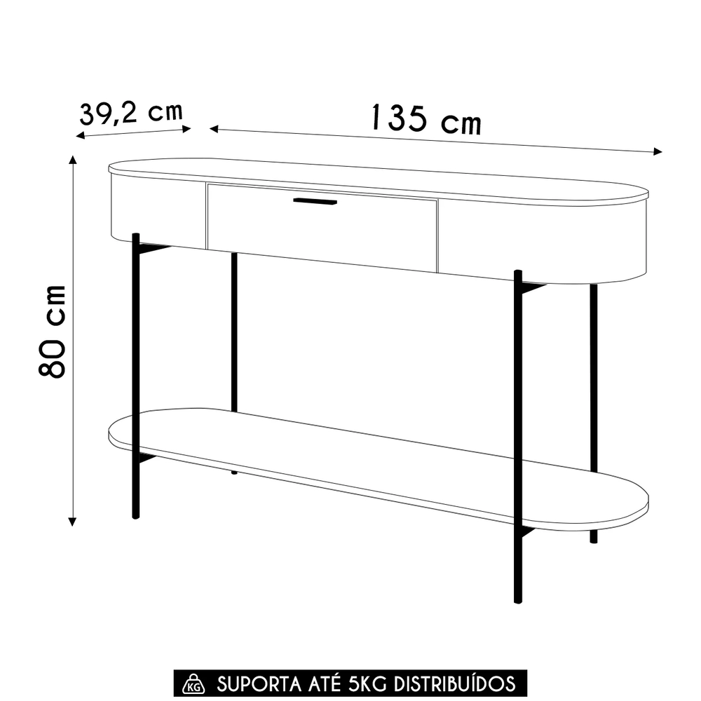 Aparador de Sala Pés Metálicos 135cm Jaspe D04 Bali/Quartzo - Mpozenato
