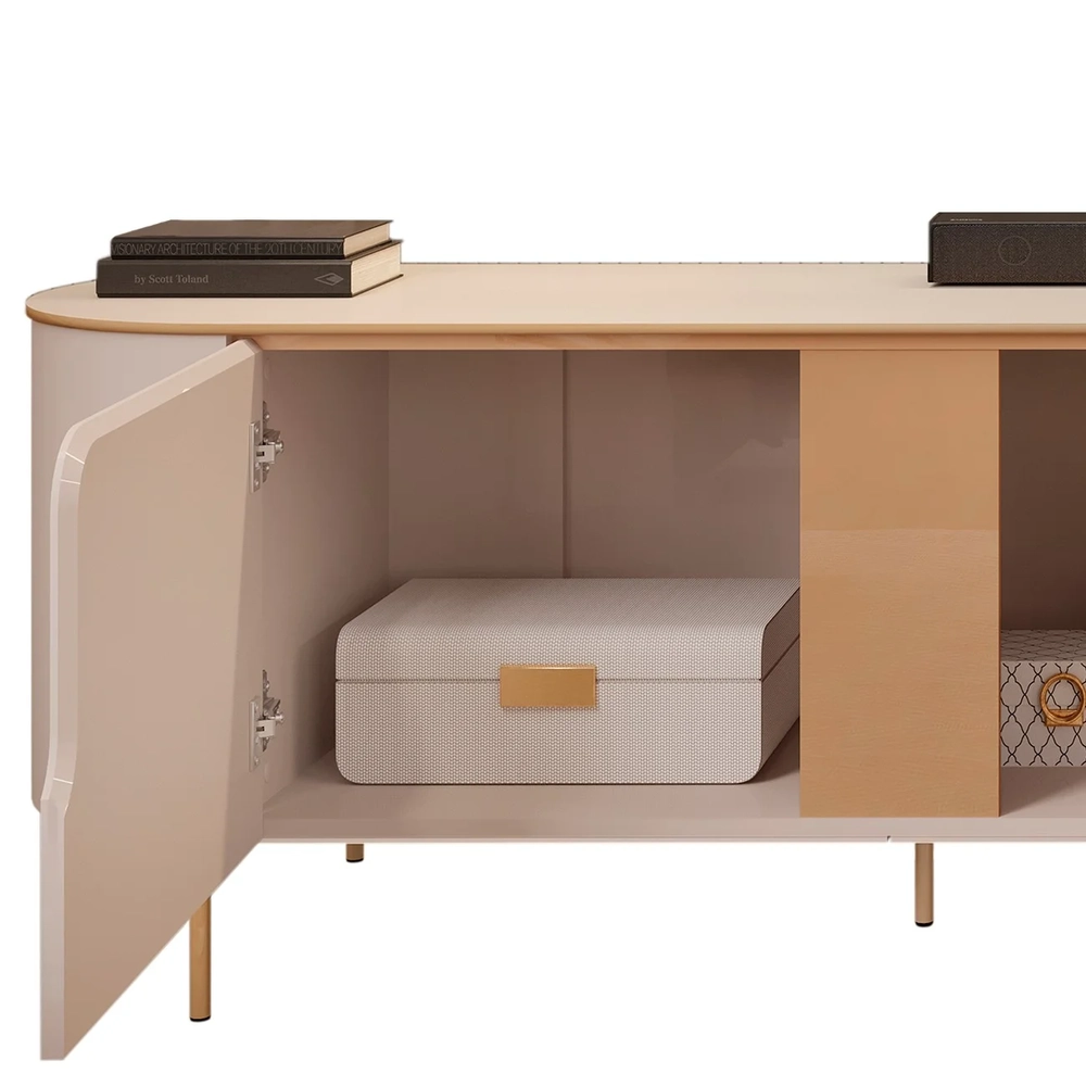 Rack Bancada de TV 75 Pol 241cm Celi D04 Off White - Mpozenato