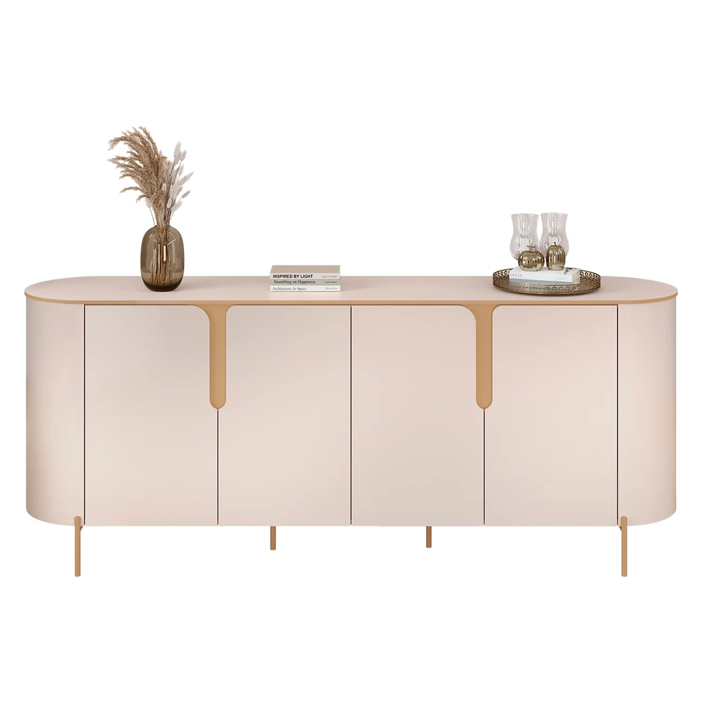 Buffet Aparador Para Sala 4 Portas 196cm Lena D04 Off White - Mpozenato