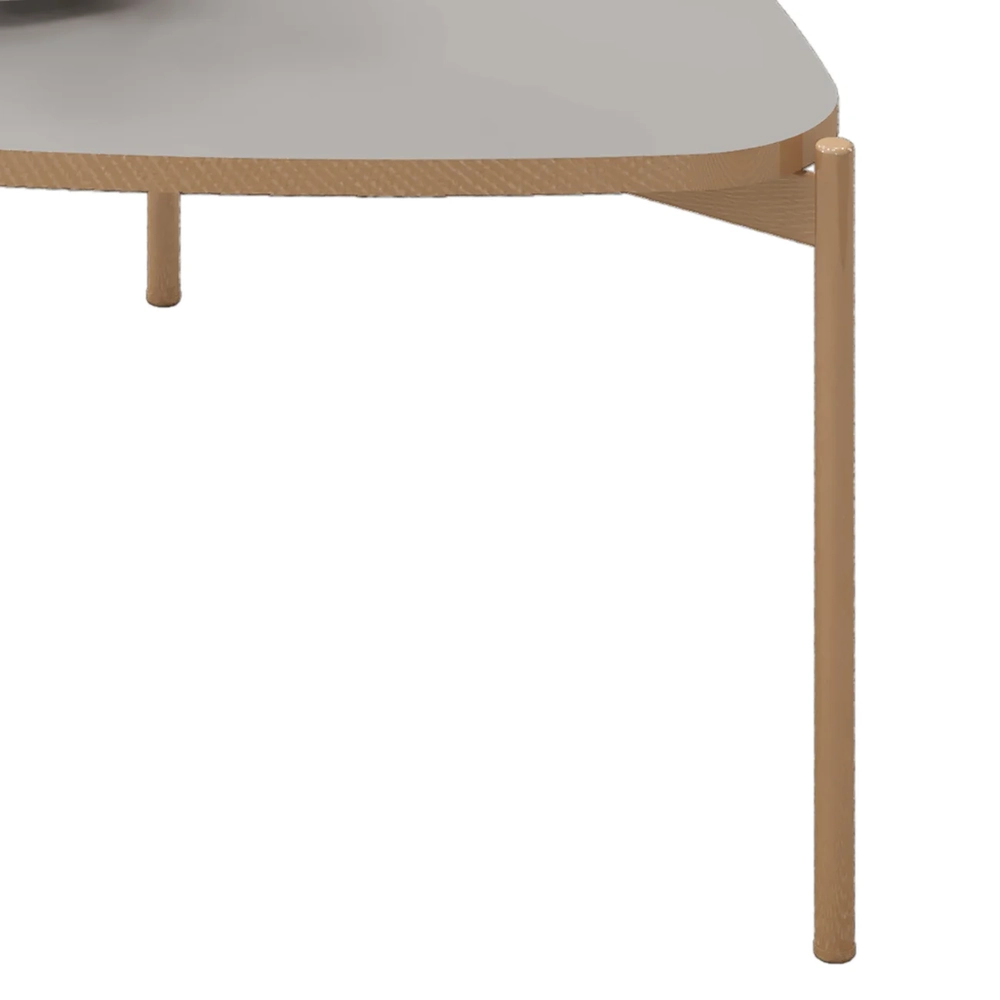 Mesa de Centro Orgânica Para Sala Pé Metal Zira D04 Bali - Mpozenato