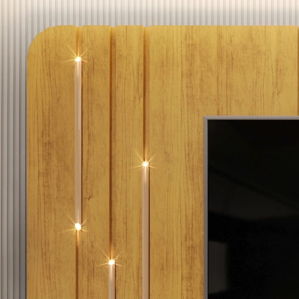 Painel para TV Suspenso 75 Pol 240cm Celi D04 Cedro - Mpozenato