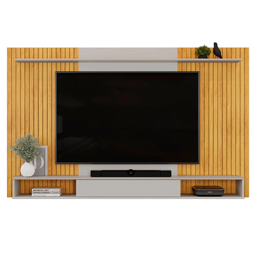 Painel TV 70 Pol 215cm Bancada Suspensa Ethan D04 Cedro/Bali - Mpozenato