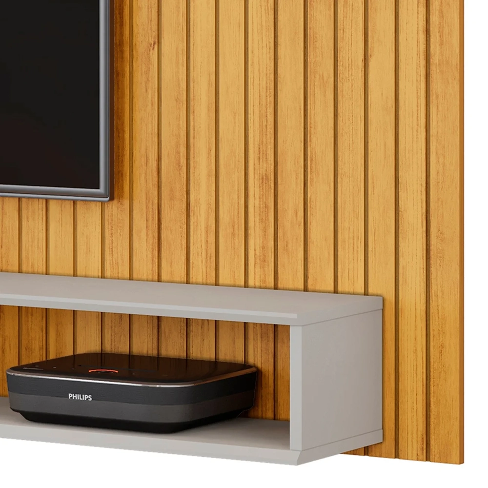 Painel TV 70 Pol 215cm Bancada Suspensa Ethan D04 Cedro/Bali - Mpozenato