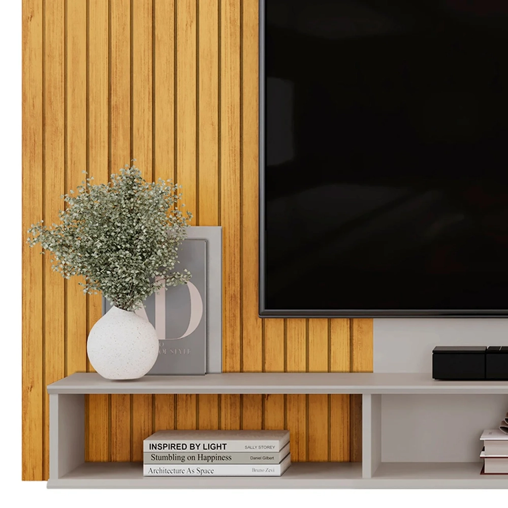 Painel TV 70 Pol 215cm Bancada Suspensa Ethan D04 Cedro/Bali - Mpozenato