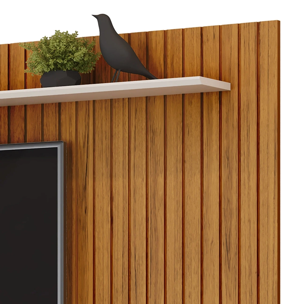 Painel TV 70 Pol 215cm Bancada Suspensa Ethan D04 Freijó/Off - Mpozenato