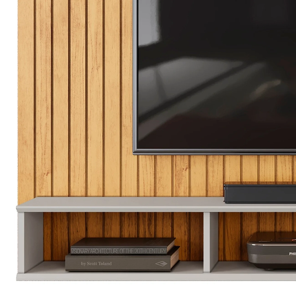 Painel TV 70 Pol 193cm Bancada Suspensa Ian D04 Cedro/Bali - Mpozenato