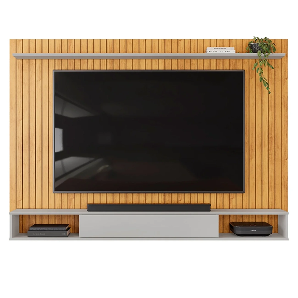 Painel TV 70 Pol 193cm Bancada Suspensa Ian D04 Cedro/Bali - Mpozenato