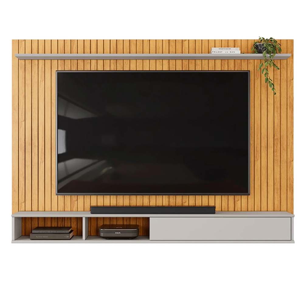 Painel TV 70 Pol 193cm Bancada Suspensa Ian D04 Cedro/Bali - Mpozenato