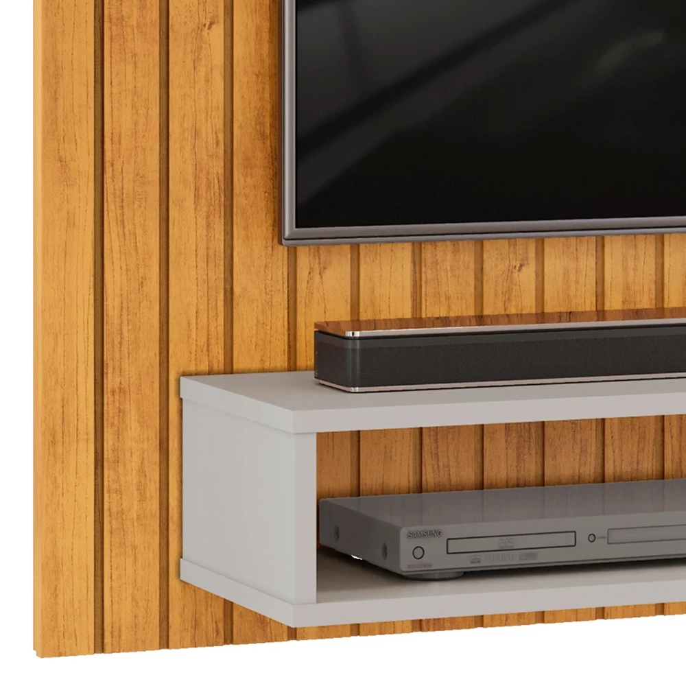 Painel TV 55 Pol 134cm Ripado David D04 Cedro/Bali - Mpozenato