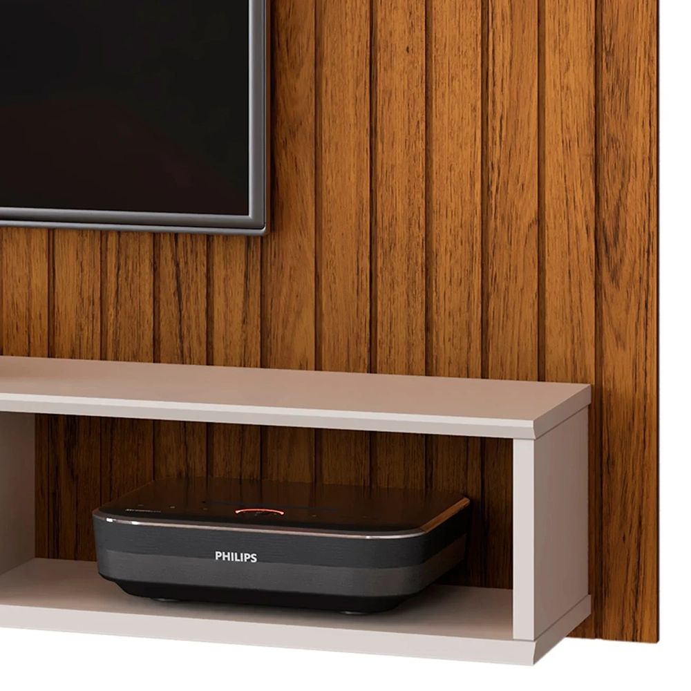 Painel TV 70 Pol 193cm Bancada Suspensa Ian D04 Freijó/Off - Mpozenato