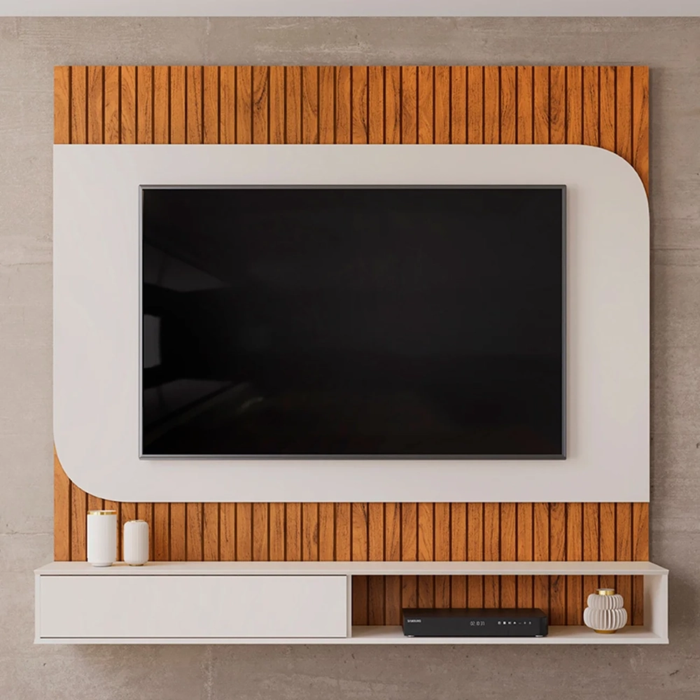 Painel TV 65 Pol 150cm Bancada Suspensa James D04 Freijó/Off - Mpozenato