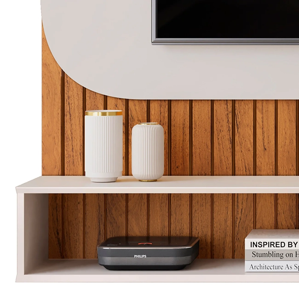 Painel TV 65 Pol 150cm Bancada Suspensa James D04 Freijó/Off - Mpozenato