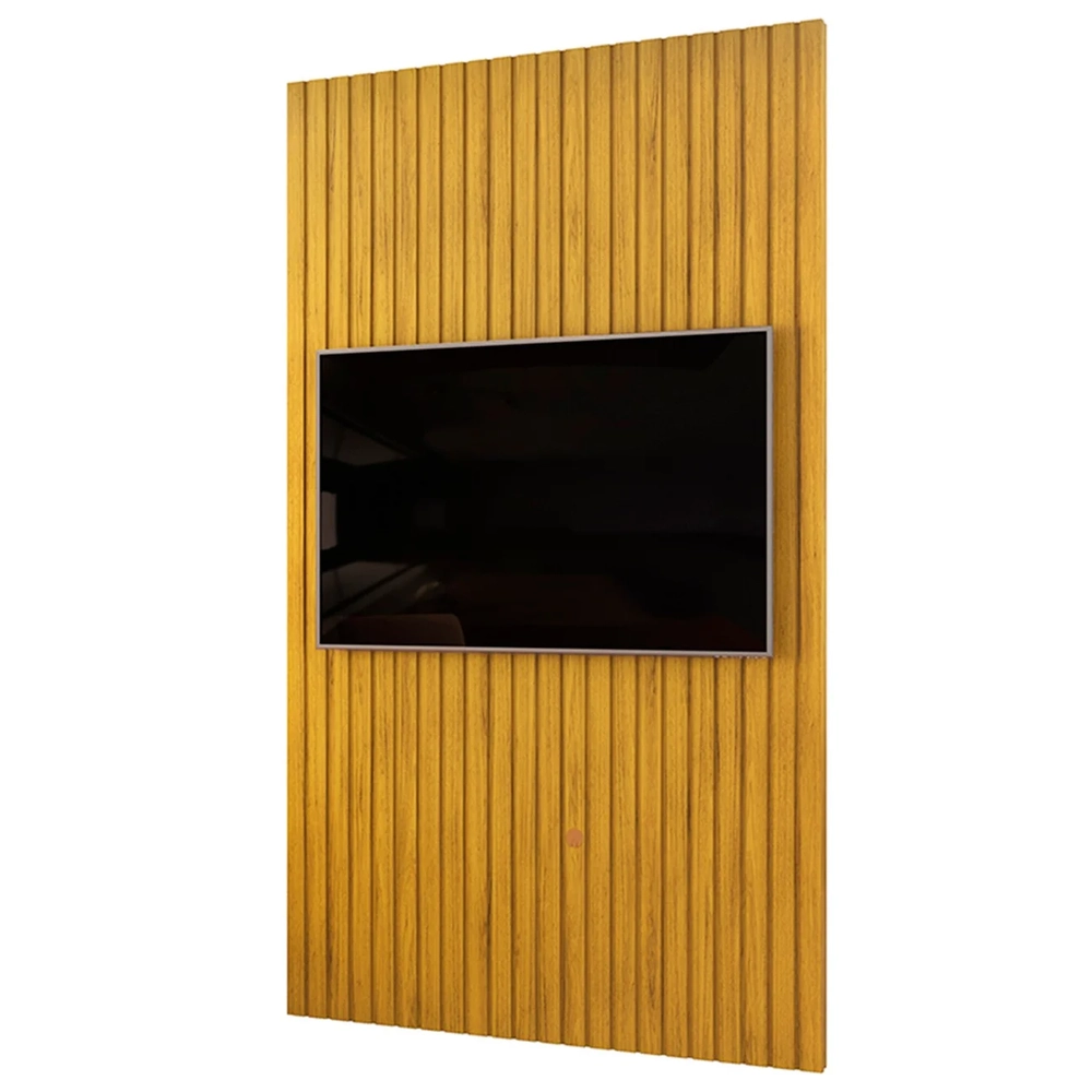 Painel TV 60 Pol 143cm Suspenso Ripado Noah D04 Cedro - Mpozenato
