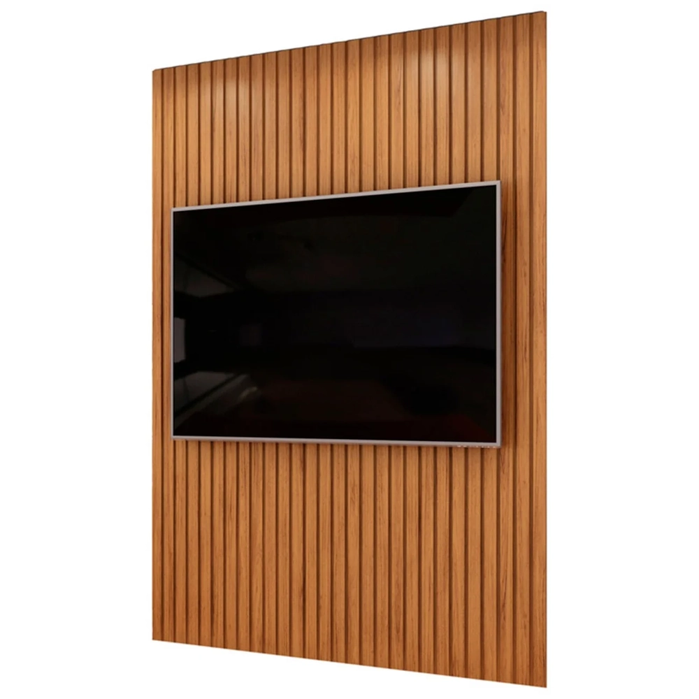 Painel TV 65 Pol 183cm Suspenso Ripado Noah D04 Freijó - Mpozenato